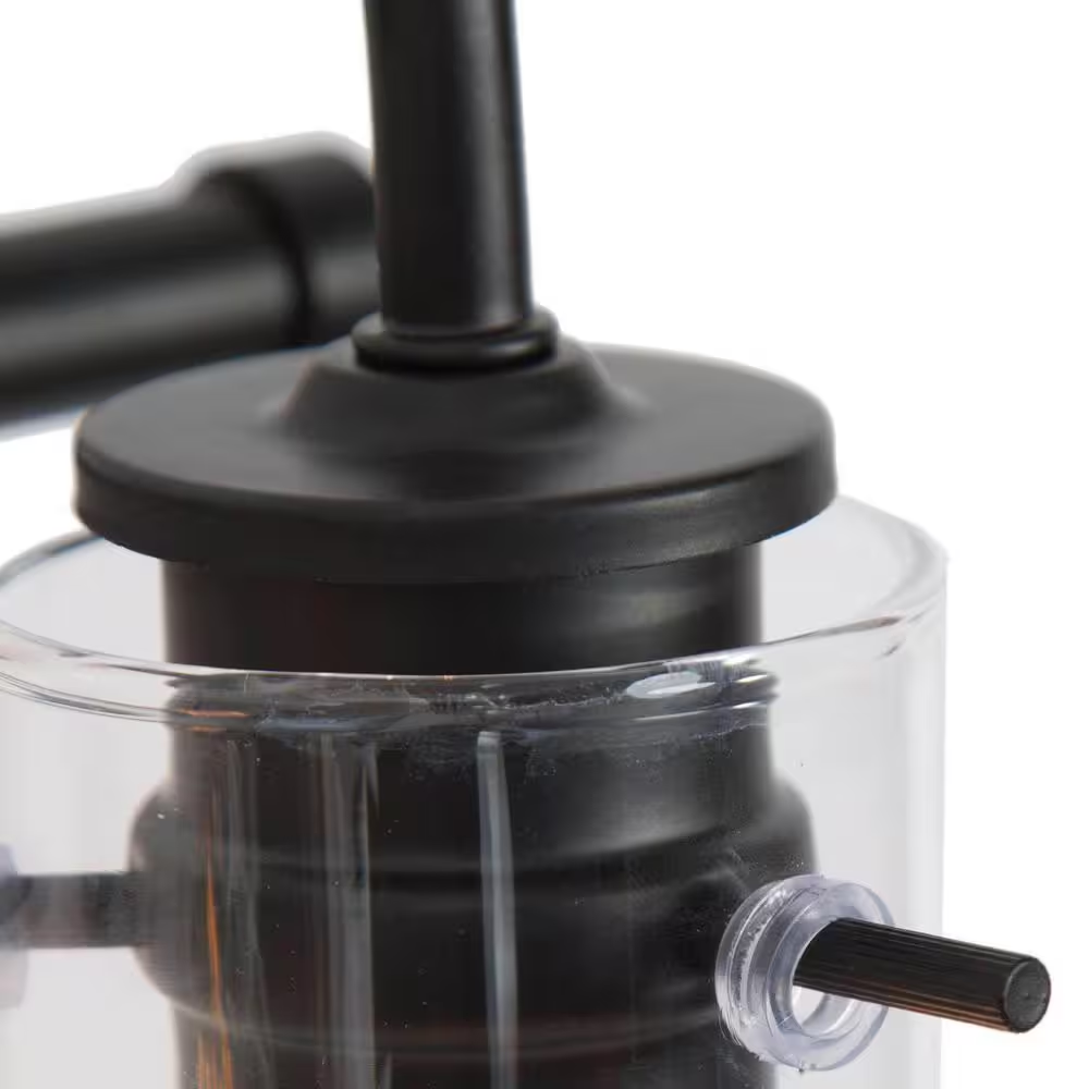 Modern 22 In. 3-Light Black Bathroom Vanity Light with Clear Glass Globe Shades Classic Wall Sconce for Damp Location